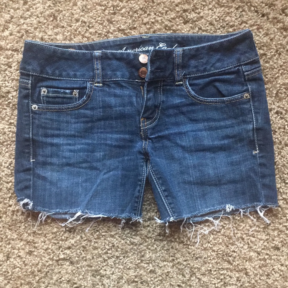 AE jeans cut into shorts